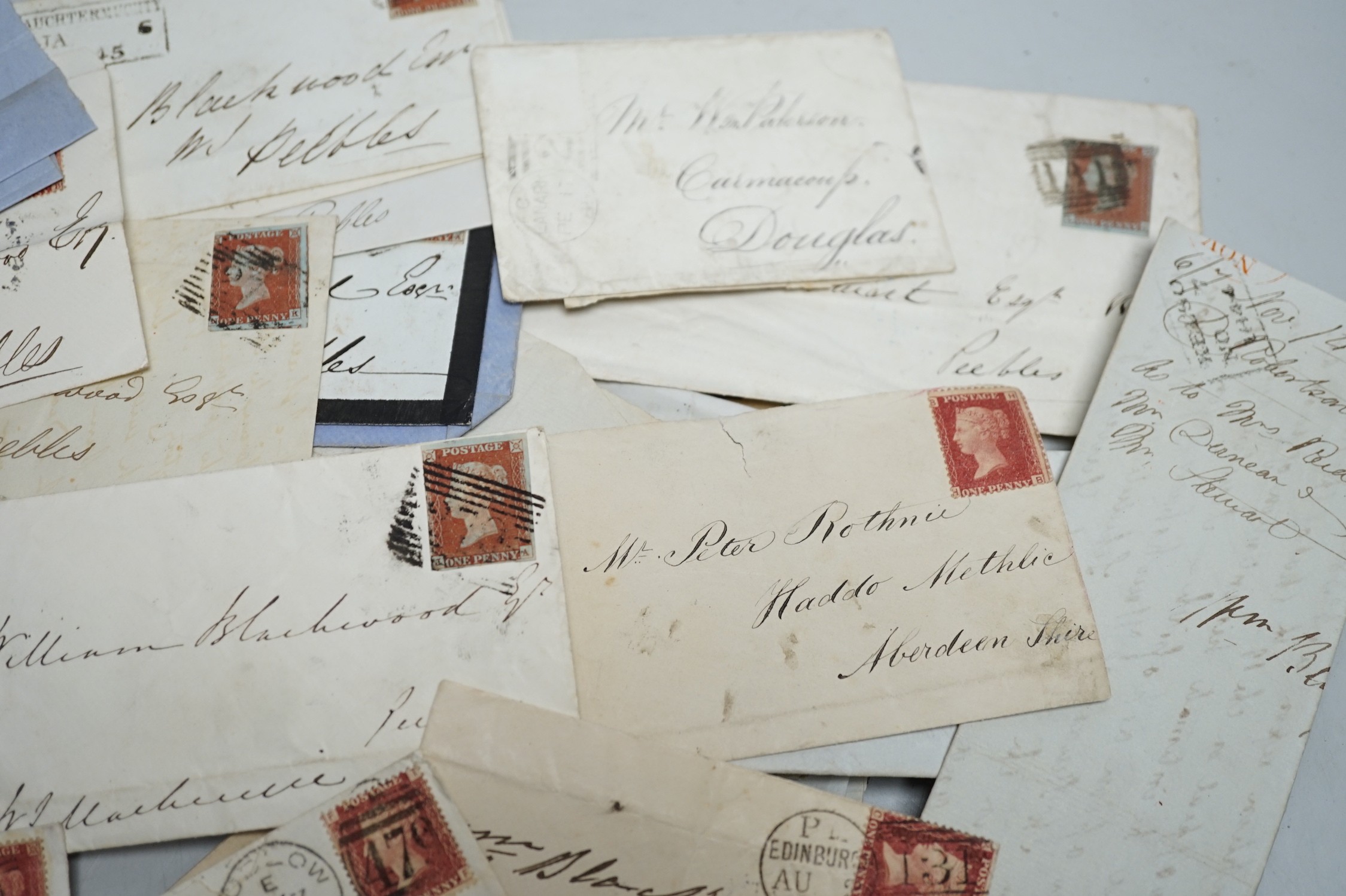 Stamps: Penny reds - loose and on covers